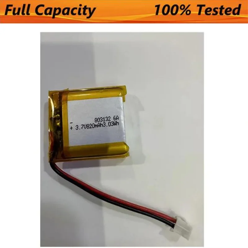 New 820mah 803132 Battery Polymer Lithium Replacement  for Mobius 1/1S 1440P Sports Camera Action HD DashCam 3.7V Pure Lipo