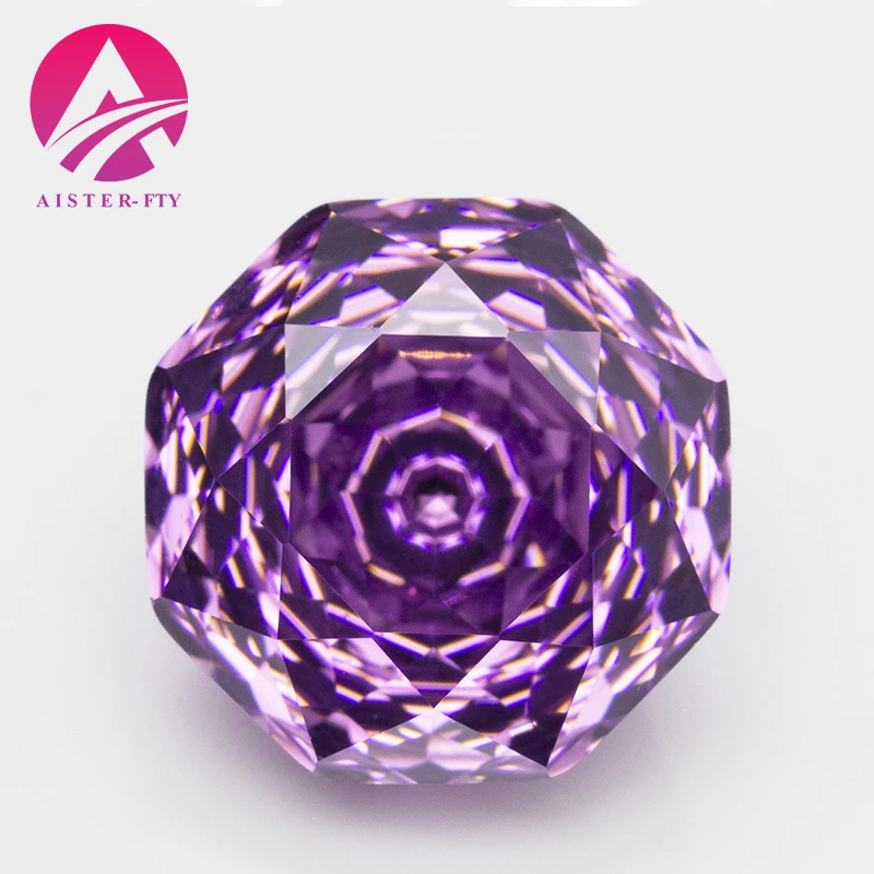 Purple Color Rose Cut Cubic Zirconia Stone 6.0mm / 7.0mm / 8.0mm / 10.0mm CZ Gemstones for Jewelry Making