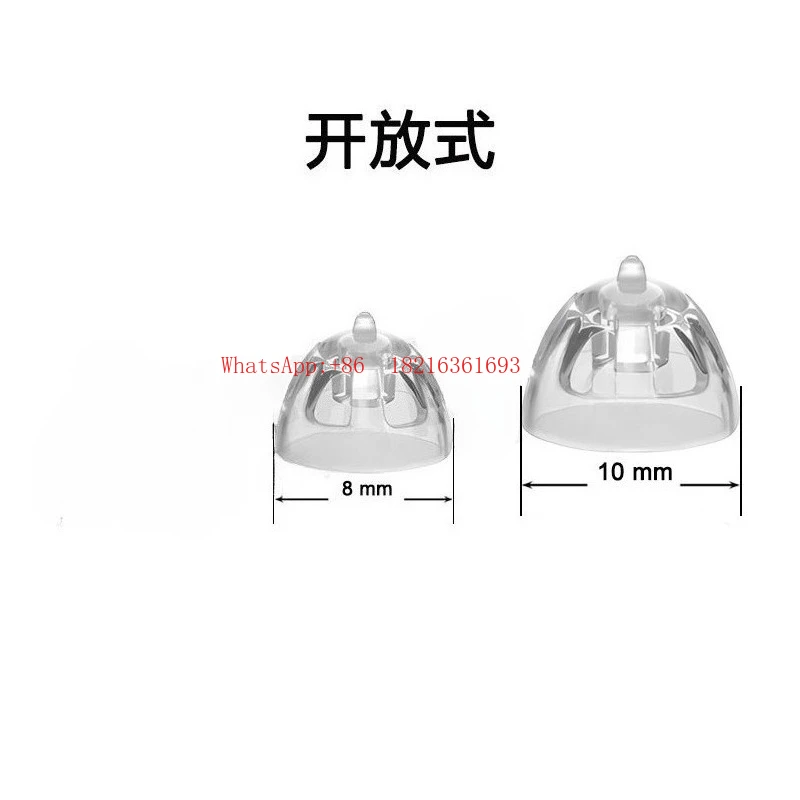 Hearing Aid Earbud Head Open Double Hole Bass High Power Original Ear Cap Accessory