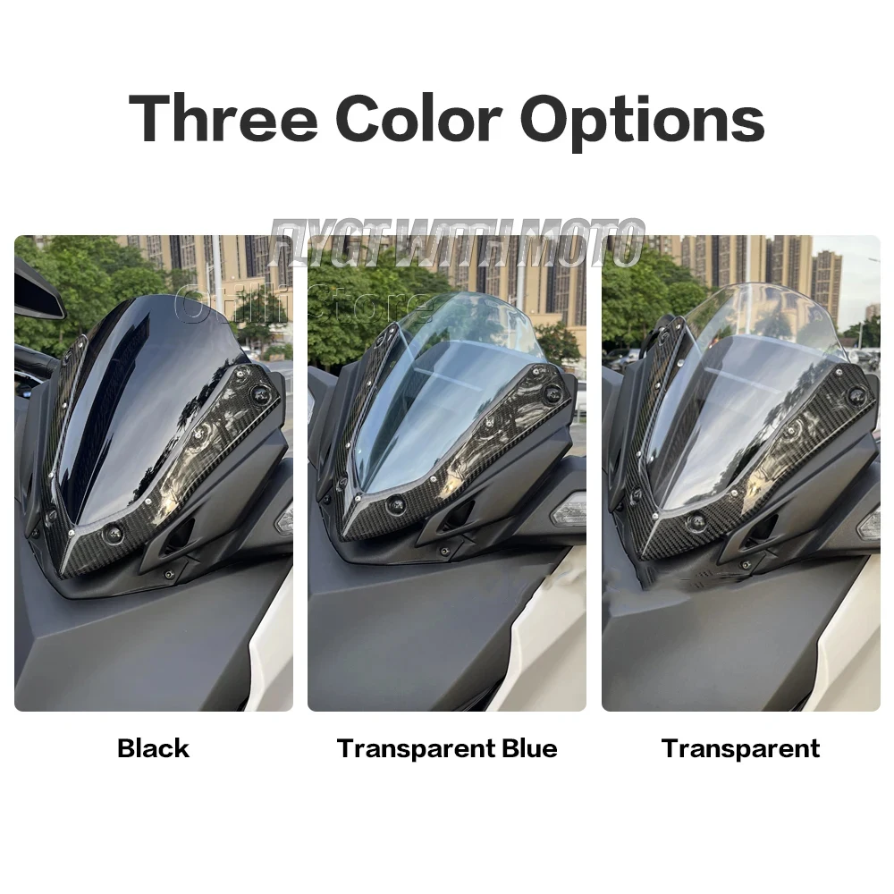 Motorcycle Windshield Windscreen Sport Wind Deflector Visor Screen Carbon fiber For Yamaha X-MAX300 XMAX300 XMAX X-Max 300