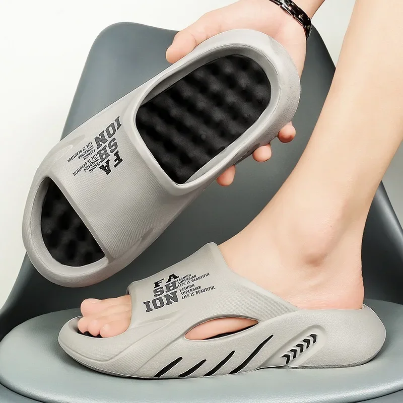 Sommer Herren Massage-Slipper Indoor Outdoor Sandalen Strand Freizeitschuhe Weiche Sohle Slides Herren Flip-Flops Herrensandalen Große Größe 47 – Detail 6