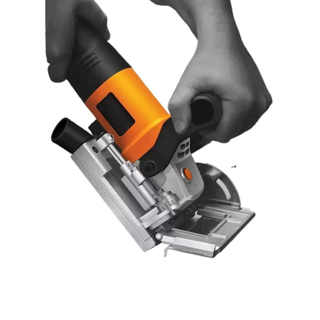 750W Adjustable Angle Woodworking Slotting Machine Invisible Splicing Lamino Cutter Furniture Grooving Cutting Tool