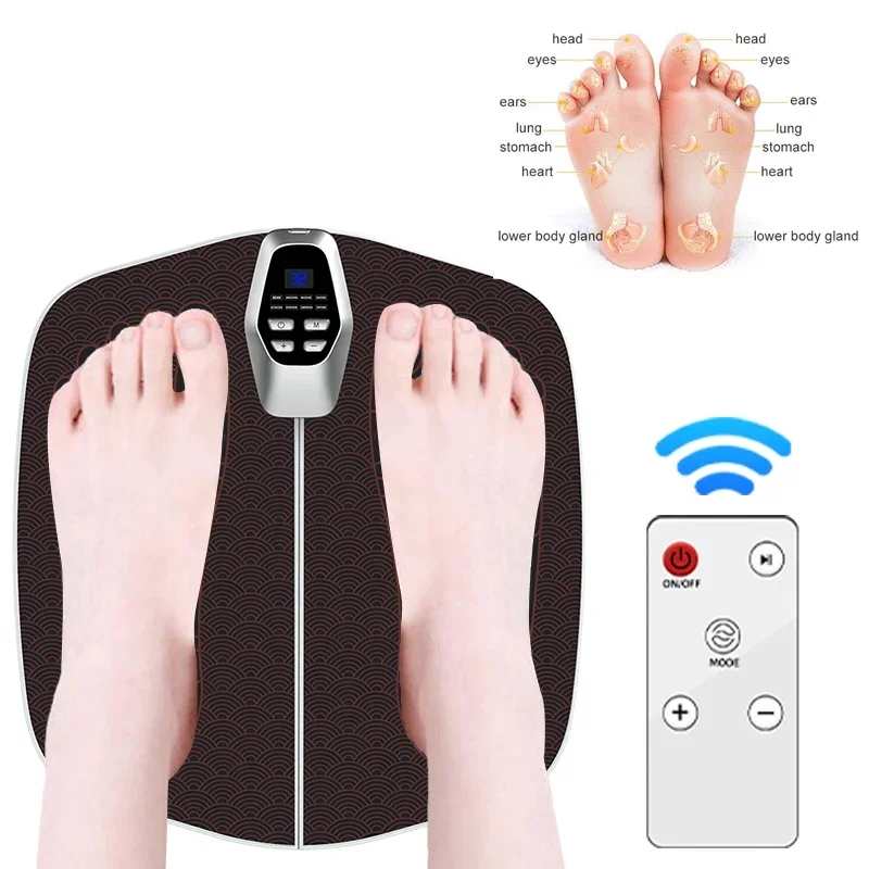 

Foot Massager 8 Modes 32 Levels Electric EMS Pad Electrical Muscle Stimulation Foot Massager Foldable Massage Mat Health Care