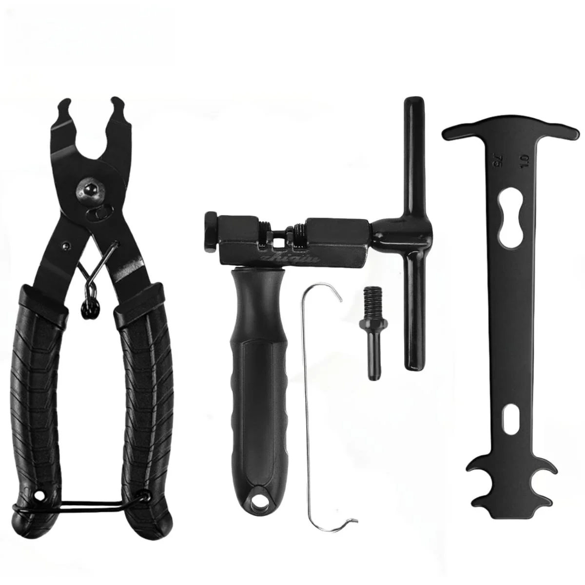 Fahrradketten-Reparatur-Werkzeug-Set (3 IN 1), einschließlich Fahrradkettenbrecher, Fahrrad-Gliederzange und Kettenprüfer, für 6/7/8/9/10/11S-Ketten – Detail 1