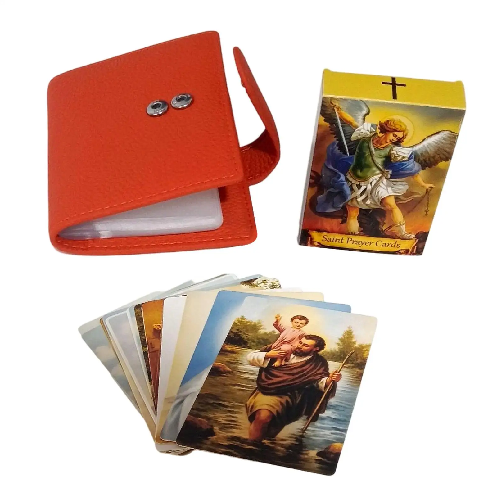 

Prayer Card Organizer Leather Portable Holy Storage Organizer Card Holder Bag For OrganizationWomen Home House Church School