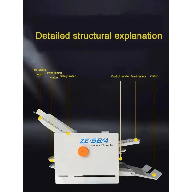 Automatic Paper Folding Machine Professional Creaser A4 A3 Document Booklet Fold For Letter Manual Instruction