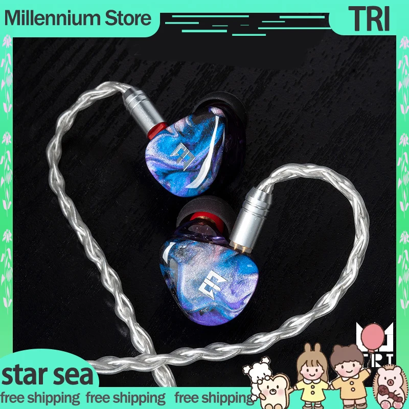 Tri Starsea Earphone 2ba+1dd Driver Unit Hifi In Ear Monitor Earphone Sports Music Headset Customize Headphone Gamer Accessories