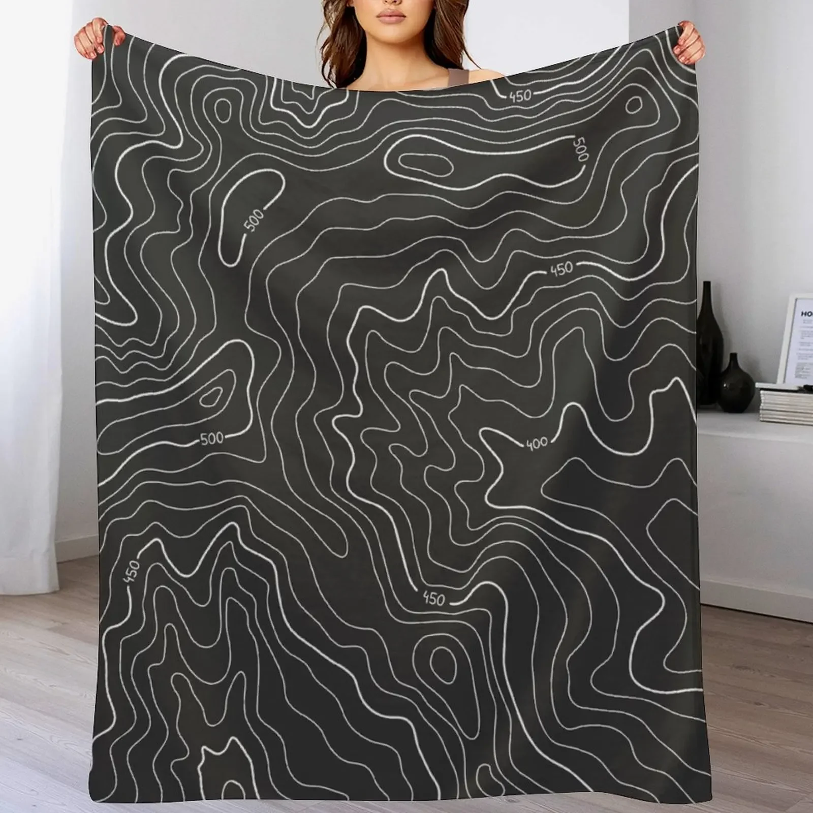 

Topography Throw Blanket Baby Quilt Furry Loose Blankets