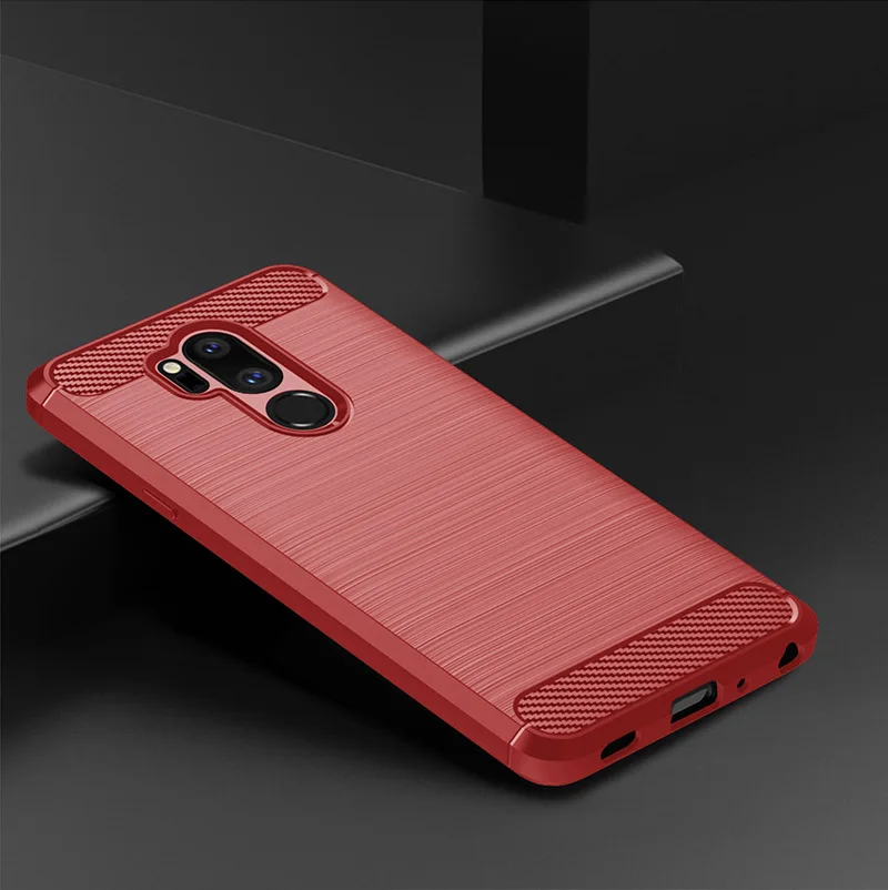 Shockproof Silicone Case for LG G7 Thinq G7 One Carbon Fiber Cases for lg g7+ thinq LG X5 Q9 One Brushed Texture Phone Cover