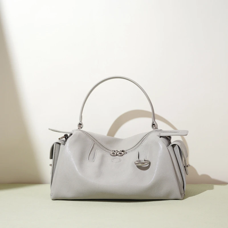 

Niche Design Women Genuine Leather Underarm Bags Fashion Female Commuter Shoulder Bags Large Pillow Girls Luxury Brand Tote Bags