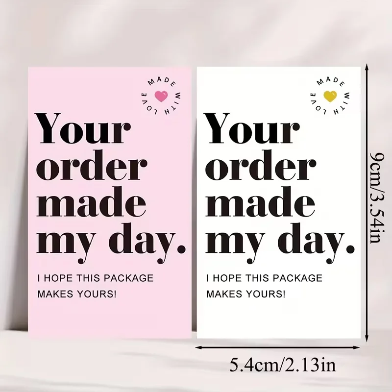 Pink Heart-Shaped Thank You Cards for Business 
