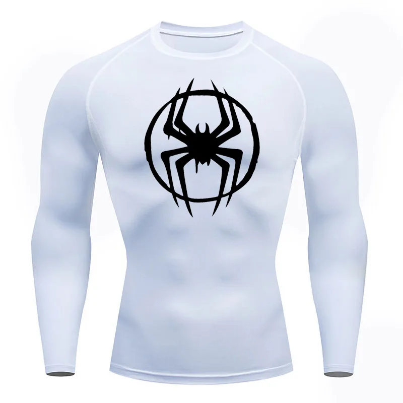 Camisa de compresión deportiva para hombre, camiseta de manga larga para correr, protección solar, segunda piel, entrenamiento, capa Base, transpirable, gimnasio