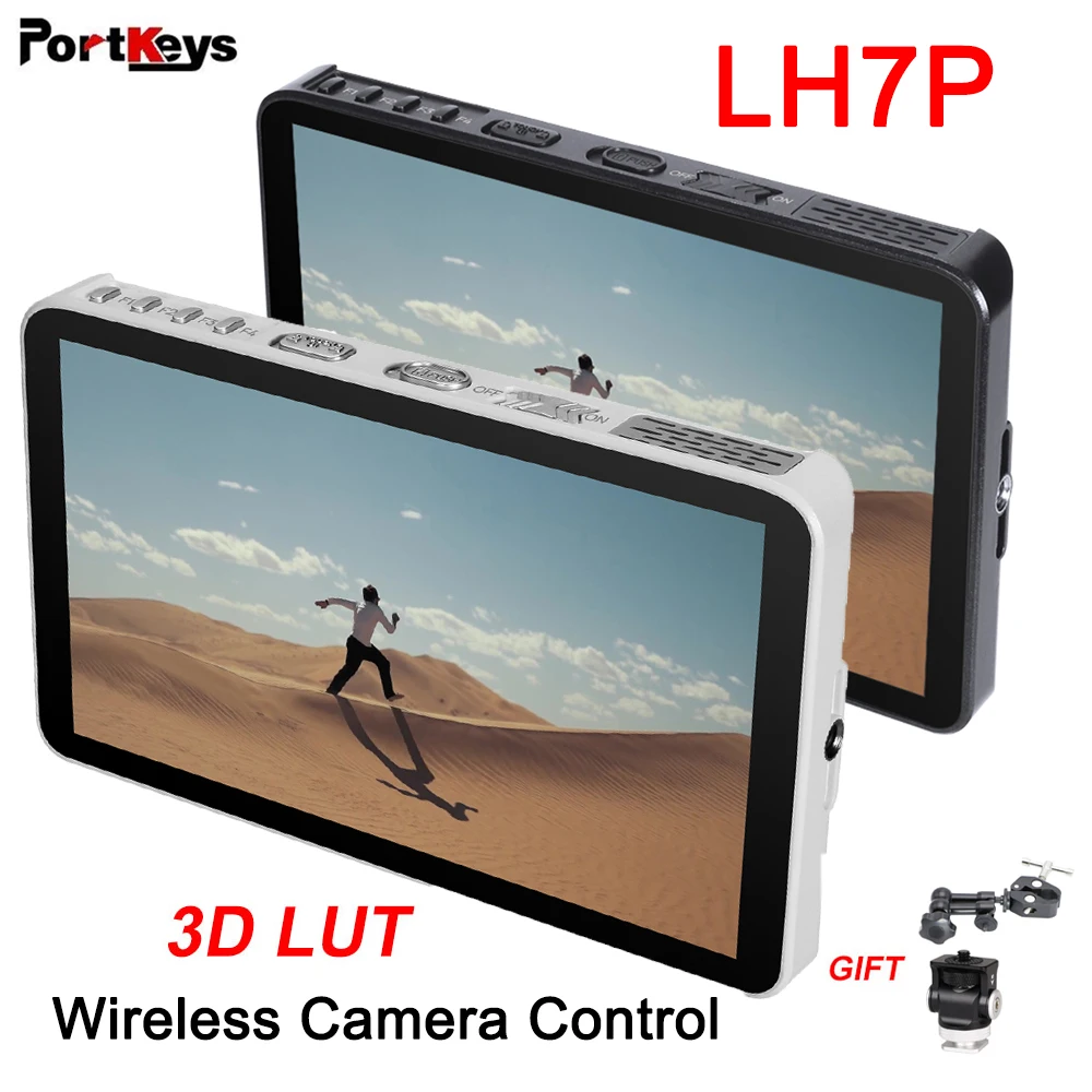 

Portkeys LH7P 7 inch Wireless Camera Control 4k Monitor DSLR Studio Monitors 1000nit On-Camera Field Audio Screen Video Photo