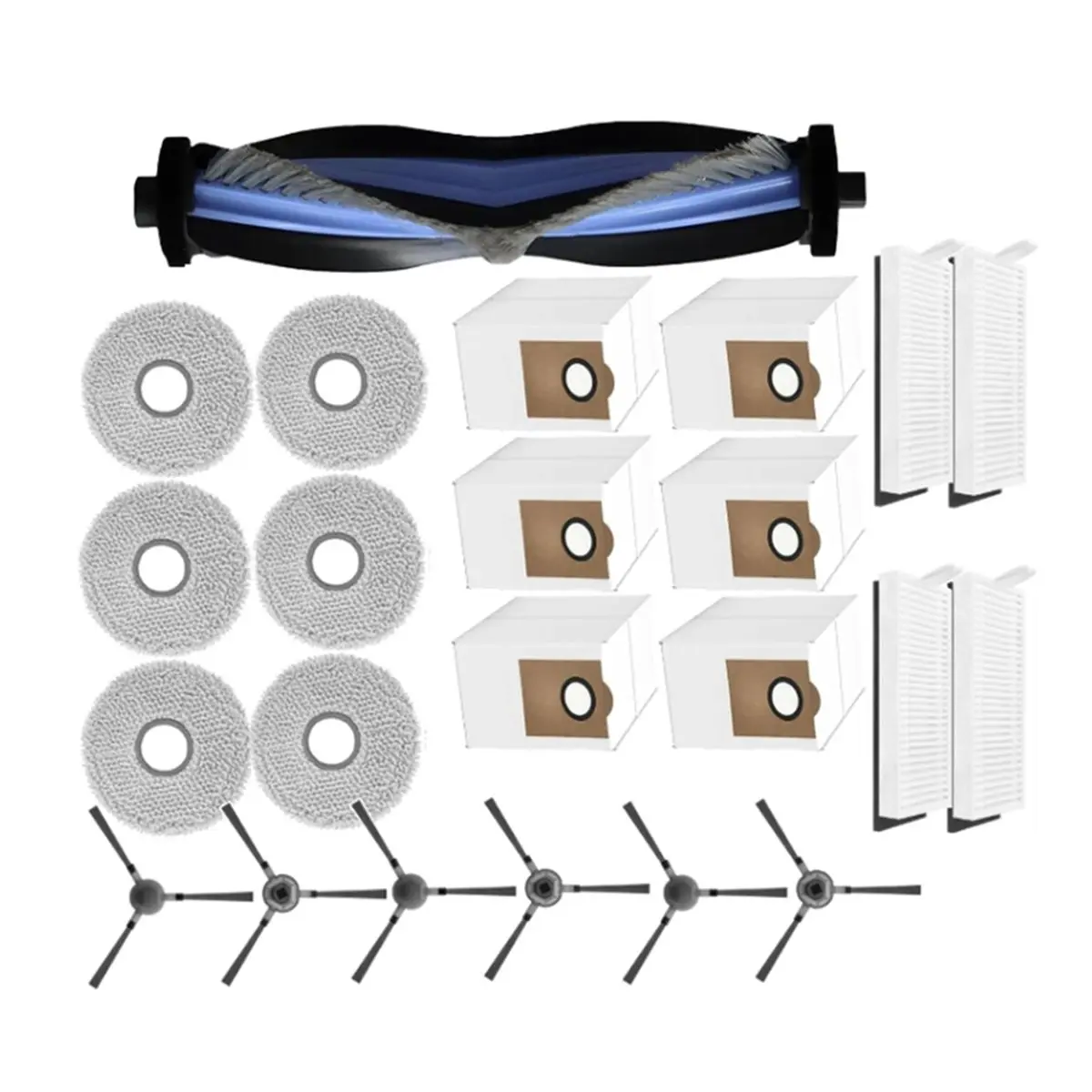 ABSF 23 PCS for Lefant M3 Robot Vacuum Cleaner Parts Replacement Main Side Brushes Mop Pads Filters Dust Bags Accessories Kit