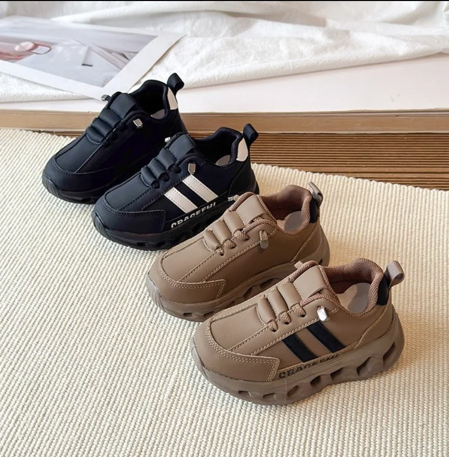 Fashion Children Casual Sports Shoes 2026 Autumn Versatile Breathable Training Shoes for Girls' Boy Outdoor Thick Soled Sneakers