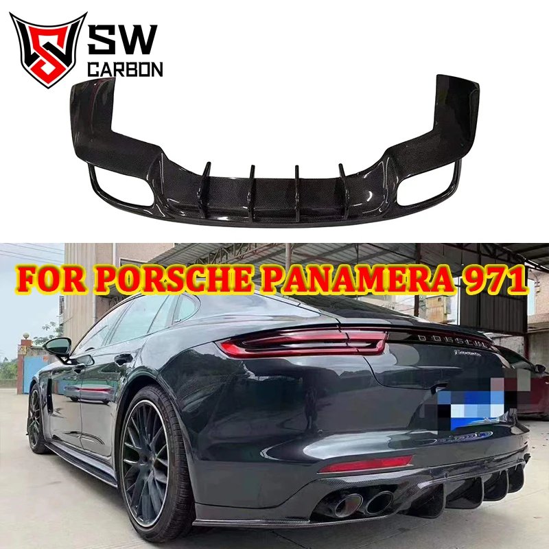 Carbon Fiber Rear Diffuser for Paramera 971 2017-2023 Rear Bumper Lip Under Spoiler Splitter Body Kit