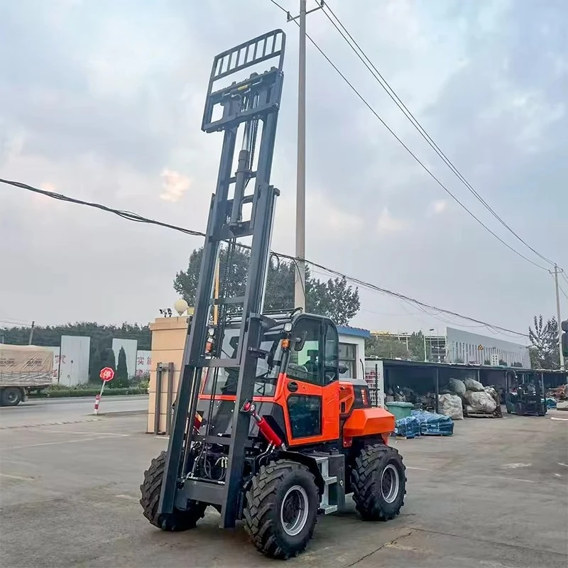 3Ton 4WD Diesel Off-road forklift Rough Terrain All Terrain Forklift Farm Mining Unpaved Ground Handling Hot Sale