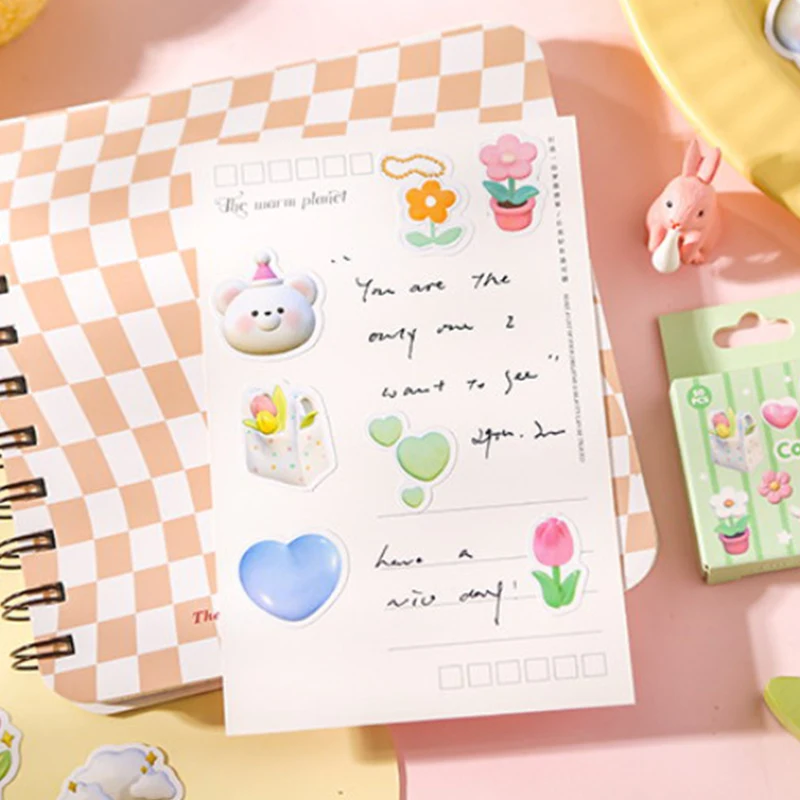 50 Stück kawaii Marshmallow Tier dekorative Aufkleber Scrap booking Material Etikett Tagebuch Briefpapier Album Telefon Journal Planer