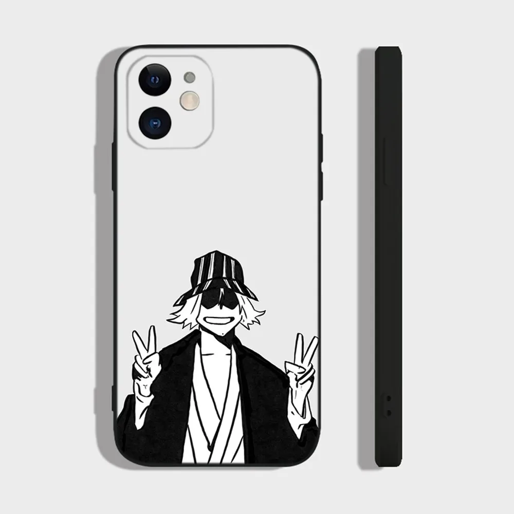 B-BLEACH Kisuke Urahara Phone Case For iPhone 14,13,12 Mini 11 Pro XR,X,XS,MAX 6S,7,8 Plus Silicone Cover Soft black