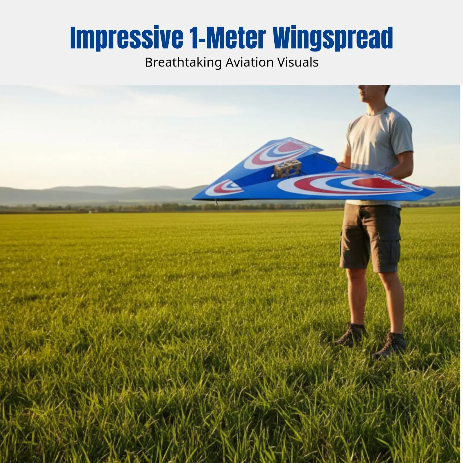 Remote Control Paper Airplane, Large Span, Wonder Board Fixed Fin, Electric Glider Model, Shockproof, Multiple Colors, Youth DIY