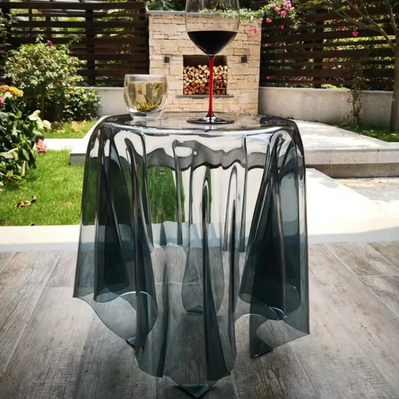 Acrylic Coffee Table Stylish Round End Table for Apartment Living Room Decor Creative Dining