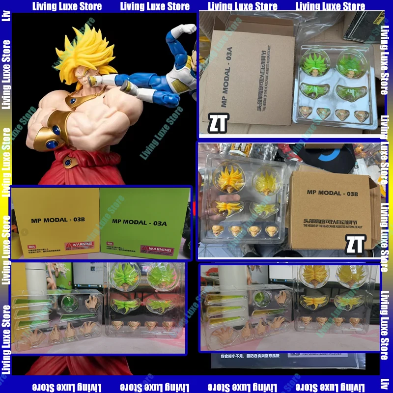 En Stock: Accesorios de Cabeza de Broly Super Saiyan de Dragon Ball Z - Figura de Acción de Anime con Más Posibilidades de Estudio - Dioses Bestia