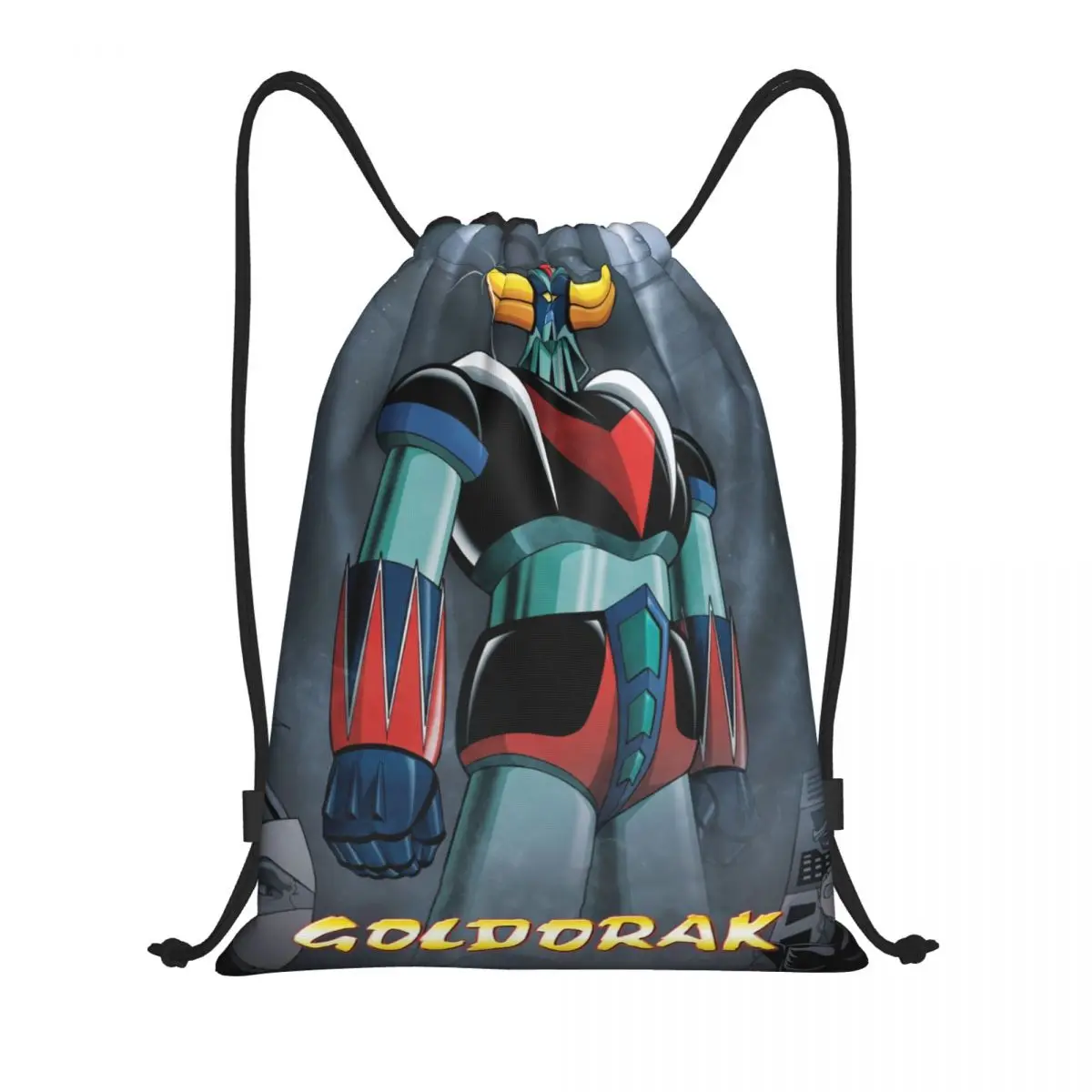 Goldorak Grendizer Kordelzug-Rucksack, Sport-Sporttasche für Damen und Herren, Anime-UFO-Roboter, Goldrake-Einkaufssack