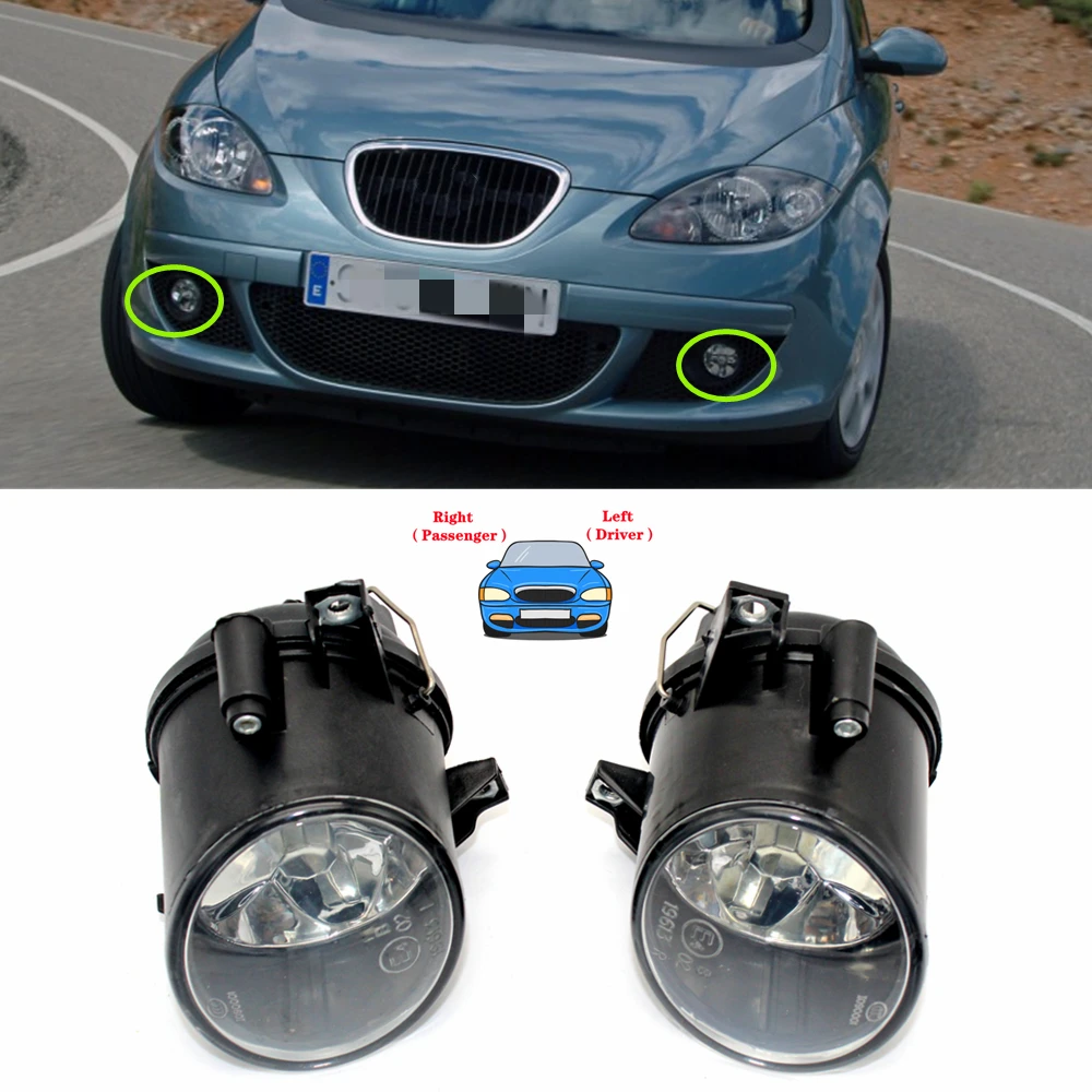 For Seat Leon Mk2 2005 2006 2007 2008 2009 before facelift Front Bumper Fog Light Lamp Without Bulbs Car accessories