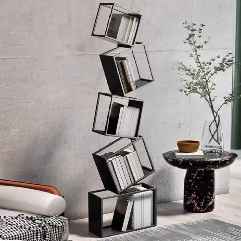 Booksellers Bedroom Shelf Corner Furniture Library Nordic Bookcase Books Kids Bookshelf Organizer Room Storage Repisa Interior image 5