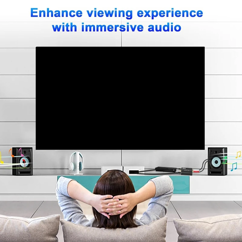 Цифро-аналоговый аудиоконвертер, цифровой коаксиальный и оптический преобразователь 192 кГц с оптическим кабелем для систем домашнего кинотеатра HDTV