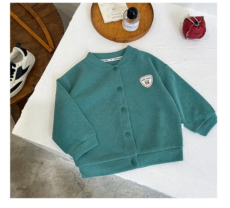 Frühling Herbst Jungen Mädchen Gestrickter Bedruckter Cardigan Baby V-Ausschnitt Langarm-Pullover Jacke Weiche Kinder-Unterwäsche Lässig für die Schule – Detail 15