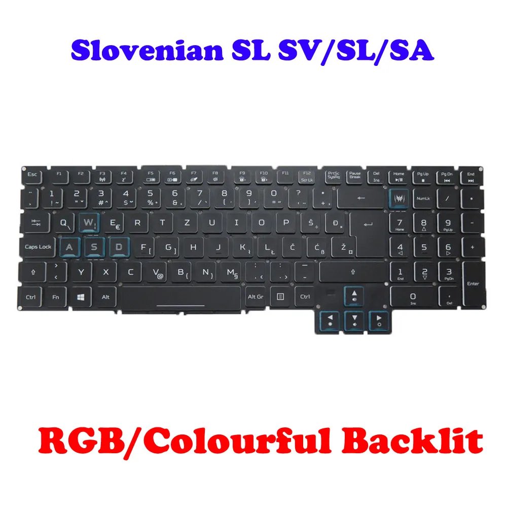 Mechanical Keyboard For ACER PH717-71 N17Q11 Colourful Backlit Arabia Belgium BE Bulgaria BG Czech French German GR HU UK US IT