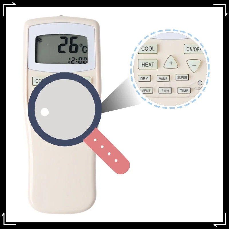 

ROISON Replacement Remote for CHUNLAN Air Conditioner, Fit Cabinet/Wall-Mounted AC, Support Heating/Cooling/Fresh Air/Ventilatio