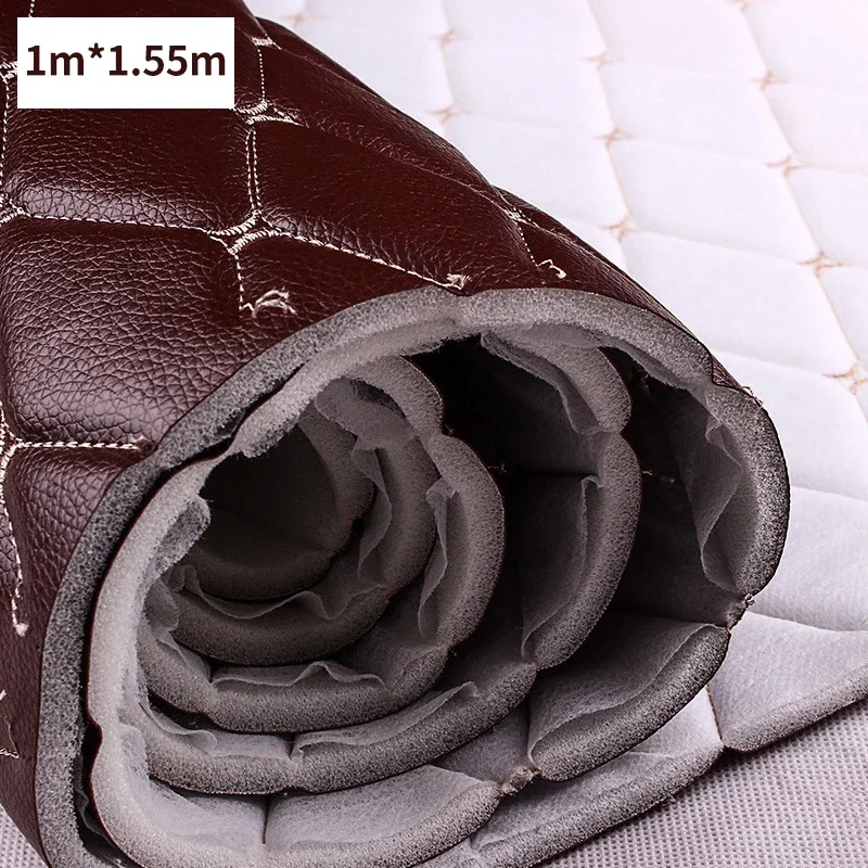 100*155cm Thick Artificial PU Leather Fabric for Upholstery Furniture Car Floor Background Wall Sliding Door Decor Faux Leather