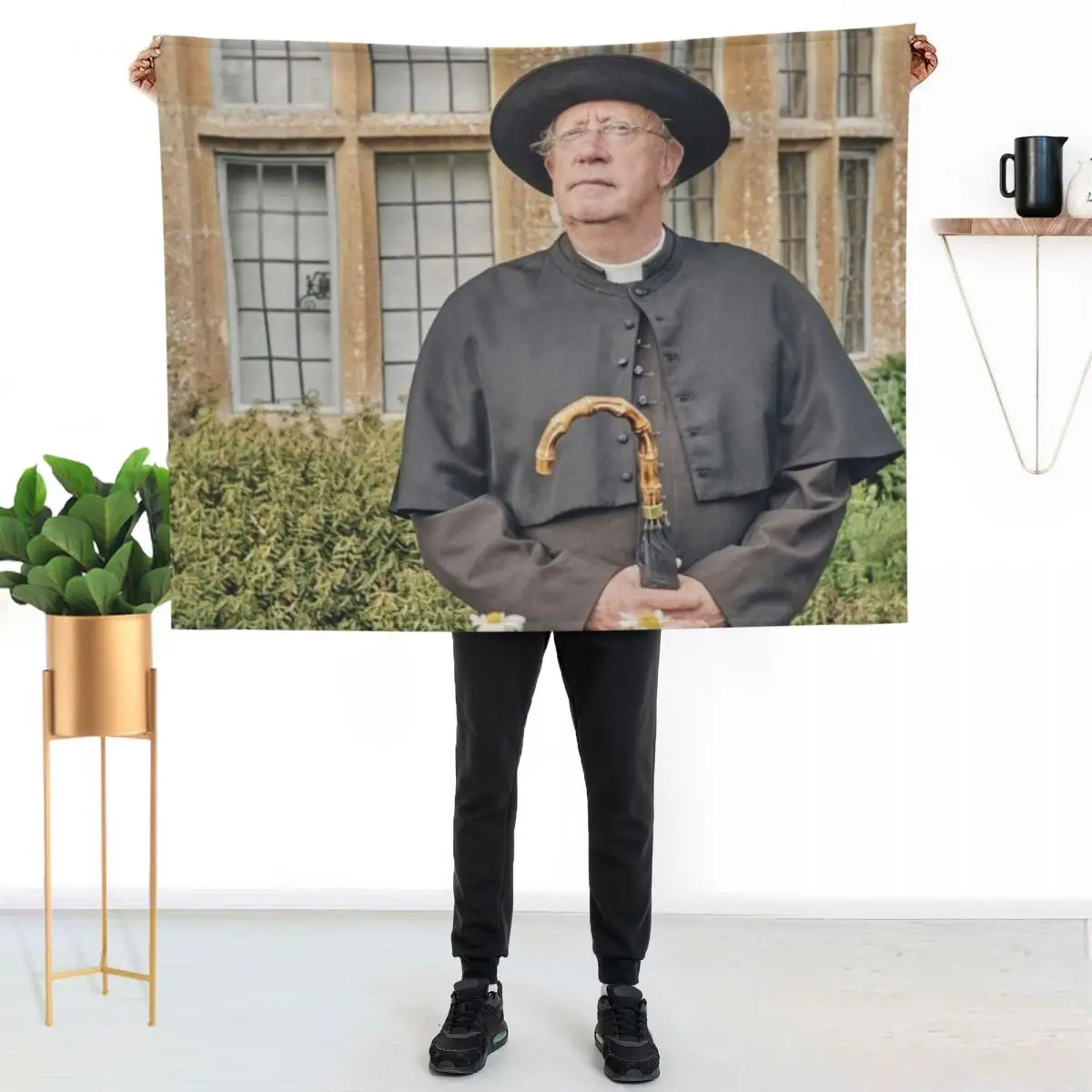 Father Brown Summer Throw Blanket couch cozy soft plush fuzzy picnic outdoor blanket