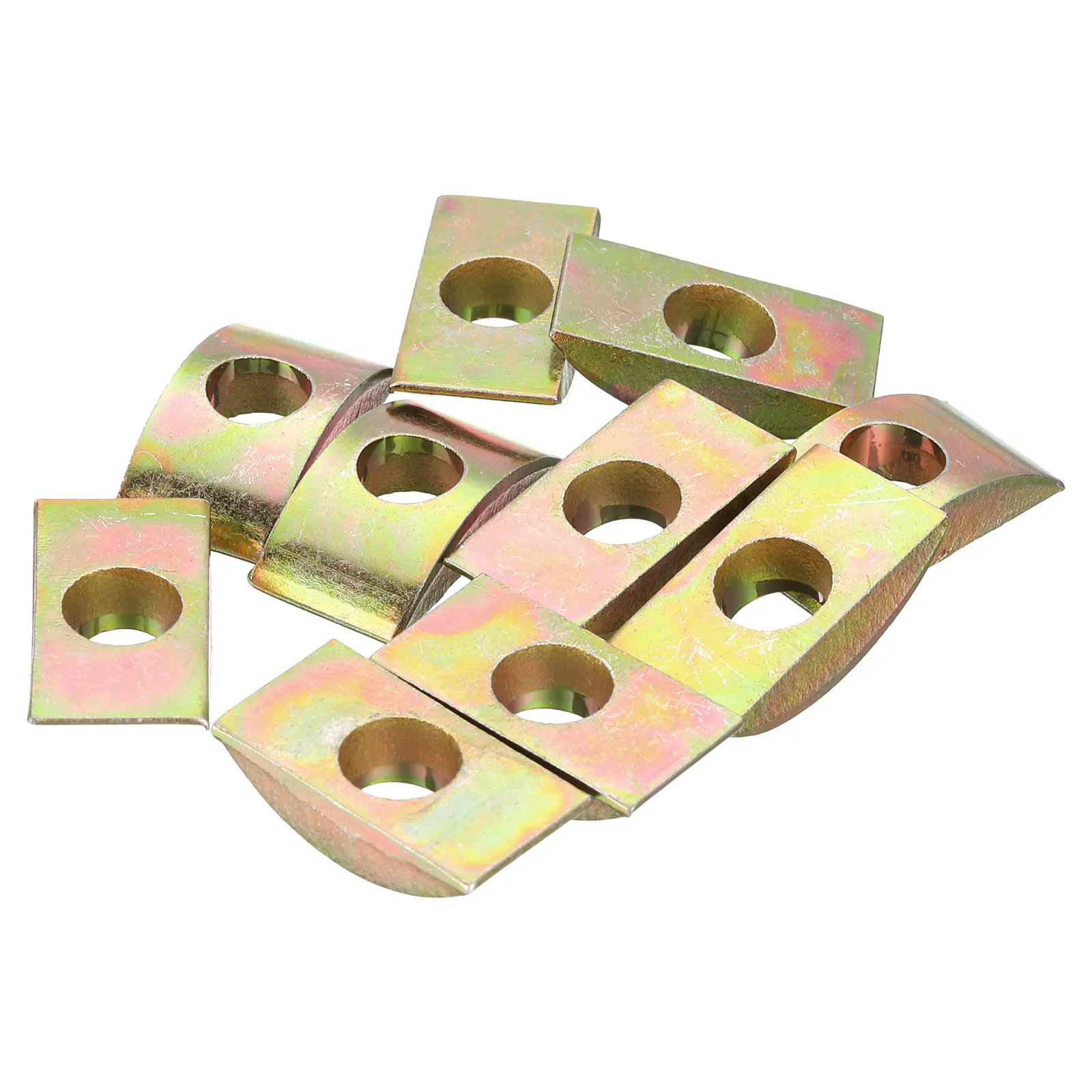 12/20/30pcs Half Moon Nuts Washers Iron Solid Half Moon Lock Washer Spacer Connector Semi-circular Hardware Fittings Bronze Tone