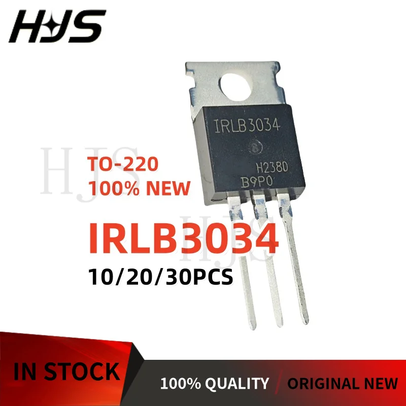 10-30 Piezas de Transistores de Efecto de Campo MOSFET IRLB3034 IRLB 3034 IRLB3034PBF Nuevos en Existencia, Tipo TO-220