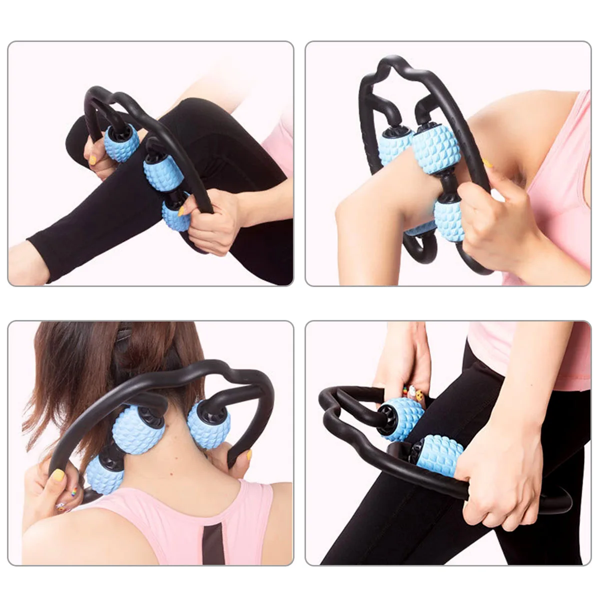

Muscle Relaxer Massager Handheld Leg Roller Fitness Equipment Adjustable Width Portable PP Material Multiple Parts Massage