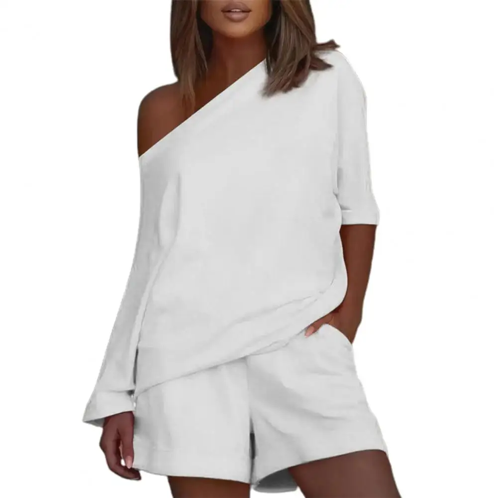 Oversized 2 Pcs/Set Trendy Bright Women Tracksuit Set Breathable Women Tracksuit Pure Colors   for School