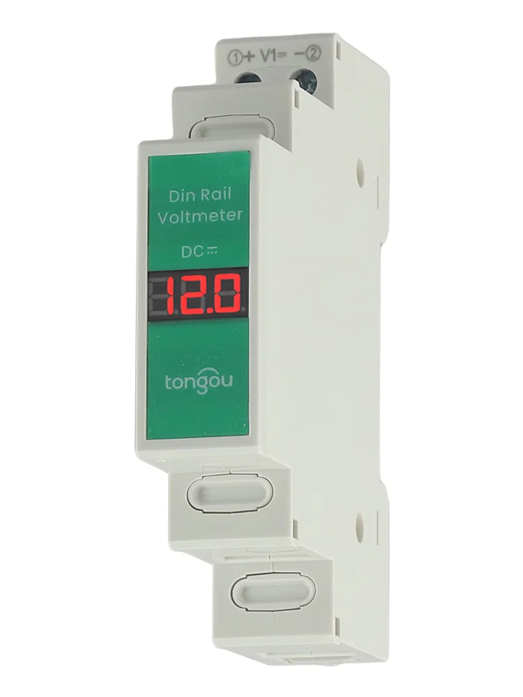 1-Way For Din Rail Mount Voltage Meter DC11V-310V  LED Digital Display Detector Single Display Voltmeters Test Meter