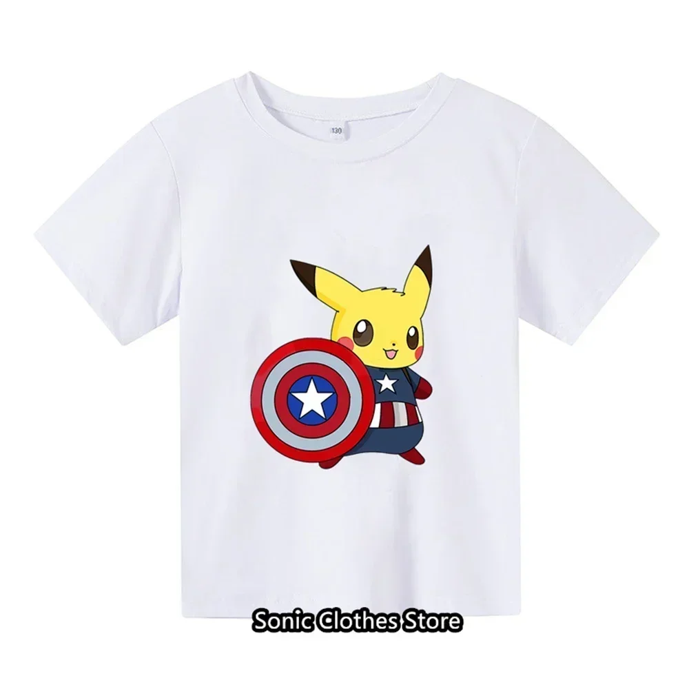 2024 Summer Children's Sonic Fashion Clothing Boys Short Sleeved T-shirts Girls Fashion Casual T-shirts