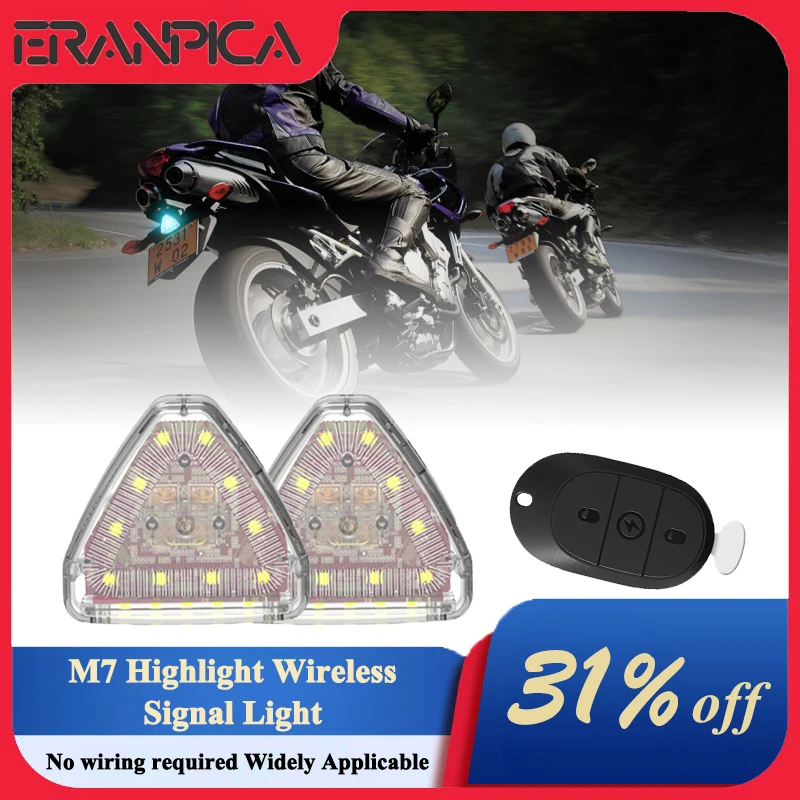 LED Motorcycle Lights For Drone 7 Colors Strobe USB Rechargeable Bike Flashing Tail Light Night Warning Signal Lamp Waterproof