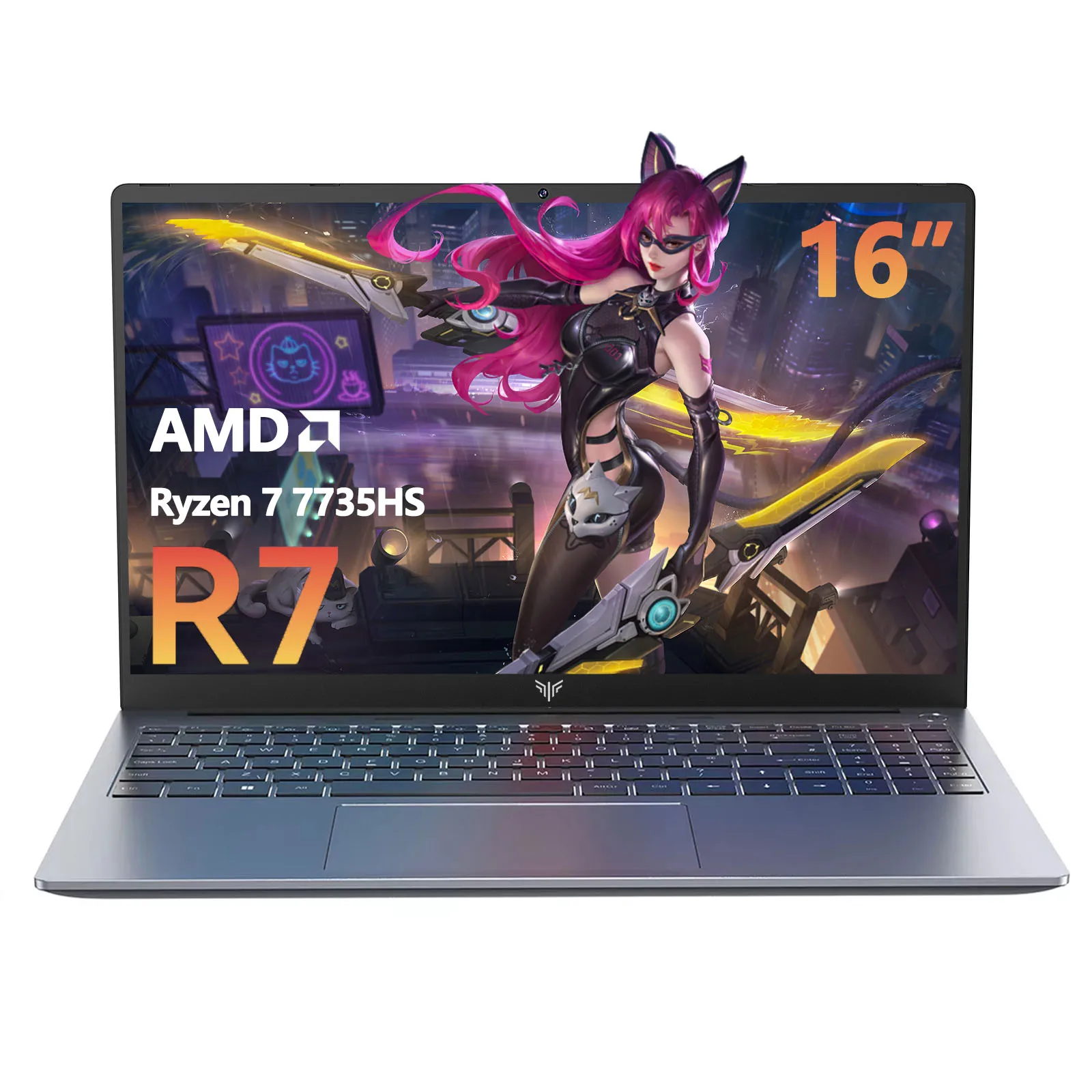 ACEMAGIC ‎RX16 AMD Ryzen 7 7735HS 16" Ultradunne 4400mAh Laptop 16GB LPDDR5 RAM 512GB ROM Windows 11Pro BT5.2 Wifi 6 Notebook
