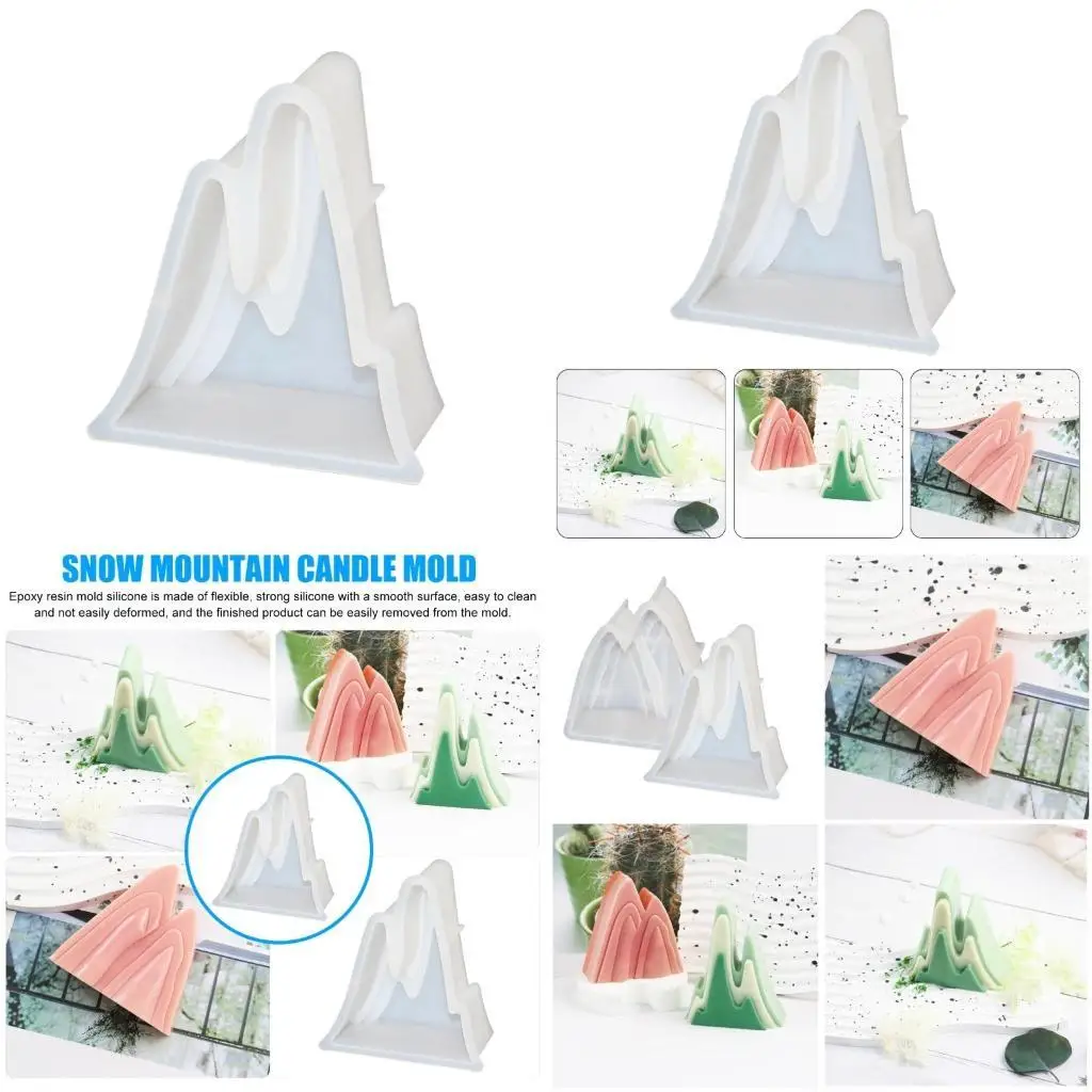 

E8BD Snow Mountain Shaped Molds for Candle Soap, Epoxy Resin Casting