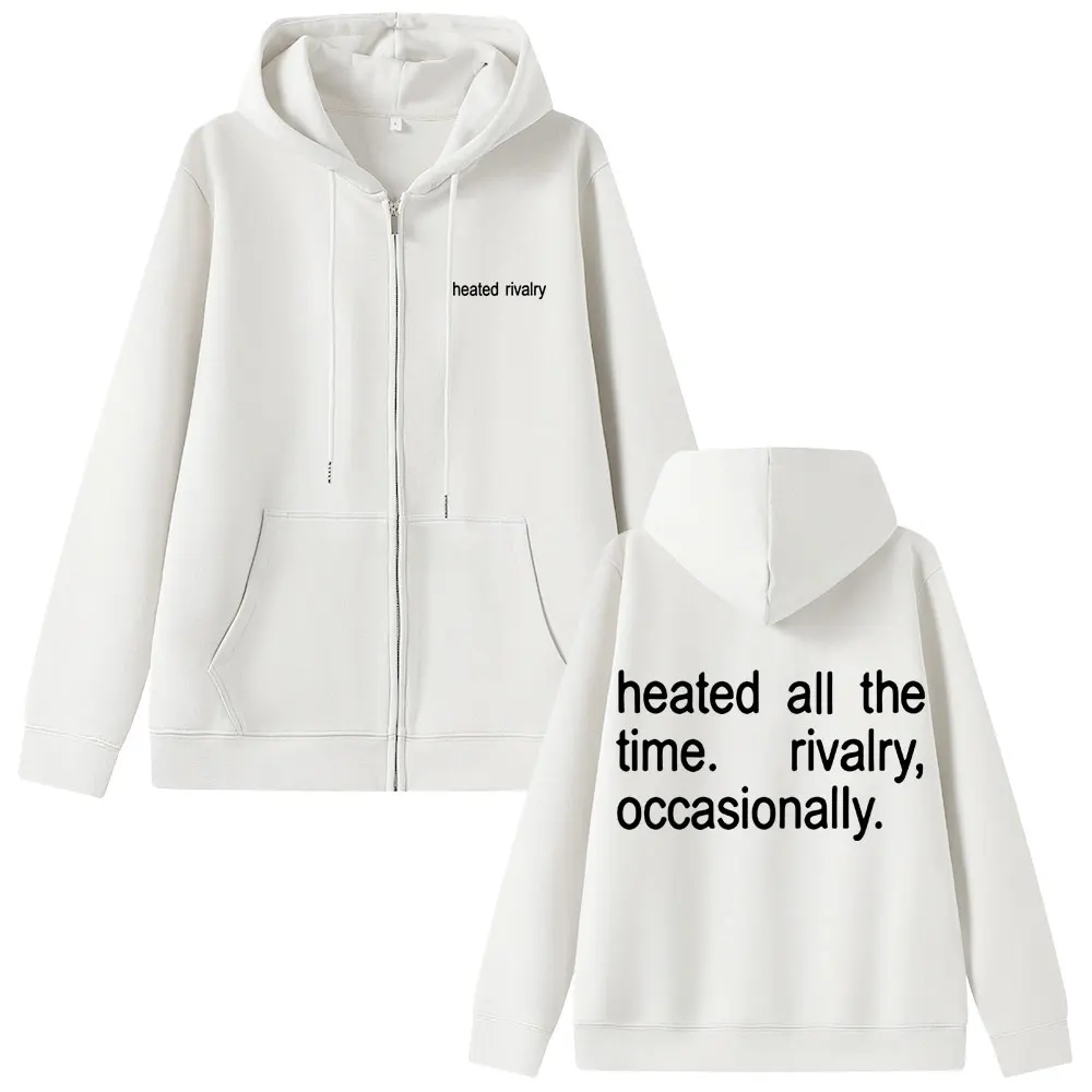 

Heated Rivalry Heated All The Time Rivalry Occasionally Zipper Hoodie Men Women Clothing Fashion Casual Oversized Zip Up Jacket