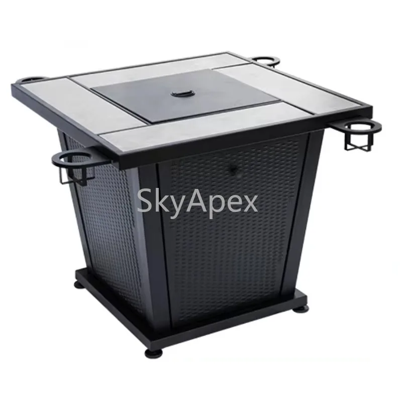 Multifunctional High Quality Stainless Steel Fire Pit Table Fire Bar AntiScald Heat Control for Courtyard Patio Camping  Cooking