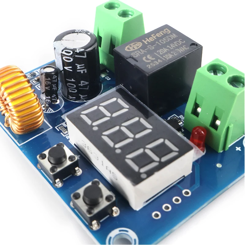 XH-M609 Battery Low Voltage Cutoff Module 12-36V 0.1V Precision, Undervoltage Protection for Solar Li-ion Battery
