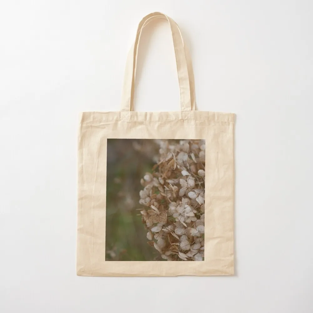 Dried hydrangea flower photography detail Tote Bag Women bags Fabric bag bag for beach Women's