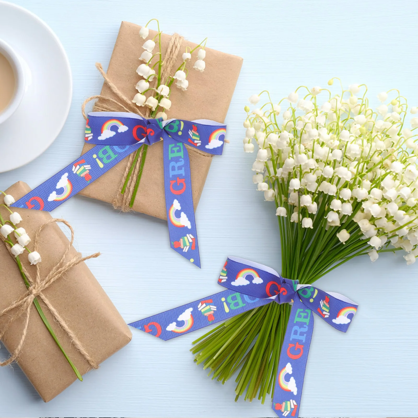 

22mm Elastic Ribbon for DIY Crafts 10 Yards School Themed Gift Wrapping Cake Decor Sewing Supplies Party Accessories Polyester