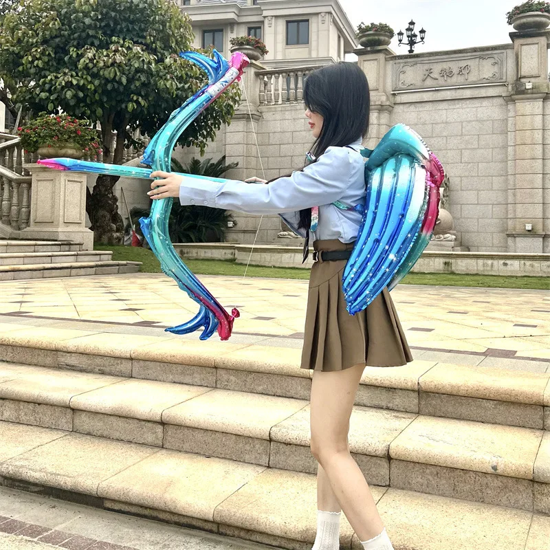 Bow Arrow Angel Wings Aluminum Film Balloon Children's Toys Children's Day Decoration Night Market Birthday Party Small Gifts